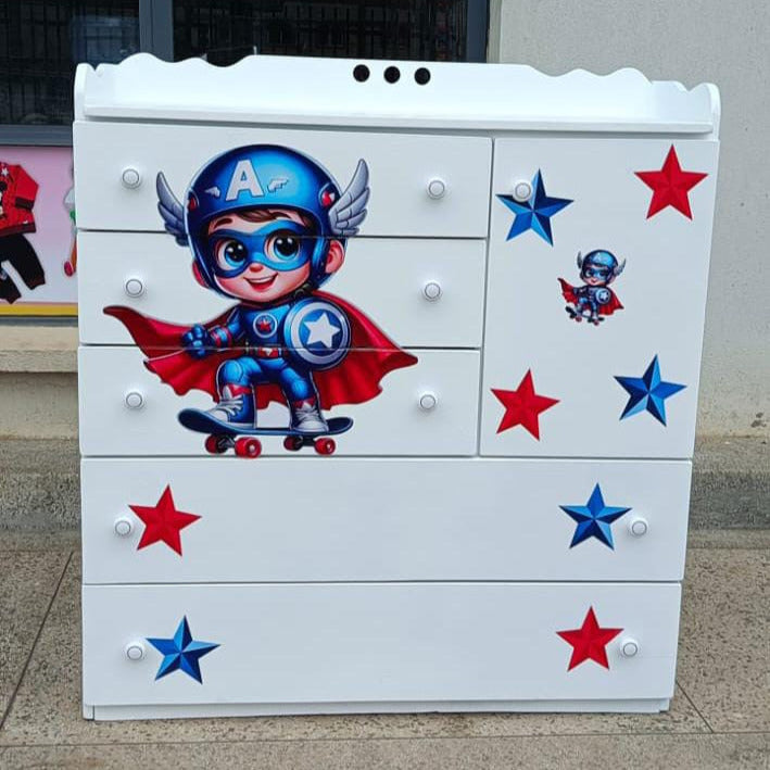 Cartoon Themed MDF Chest of Drawers