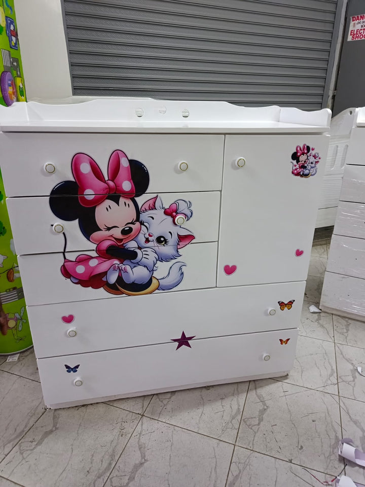 4 x 4 feet Minnie Mouse Girl Theme Chest of Drawers