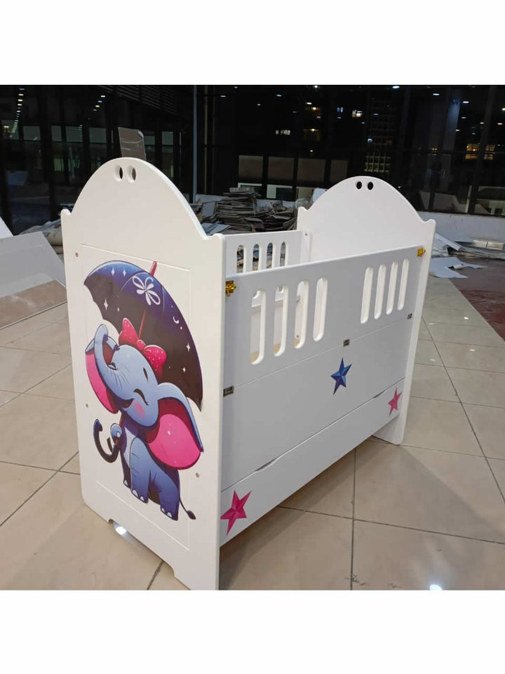 Cute Elephant Girl Theme Baby Bed