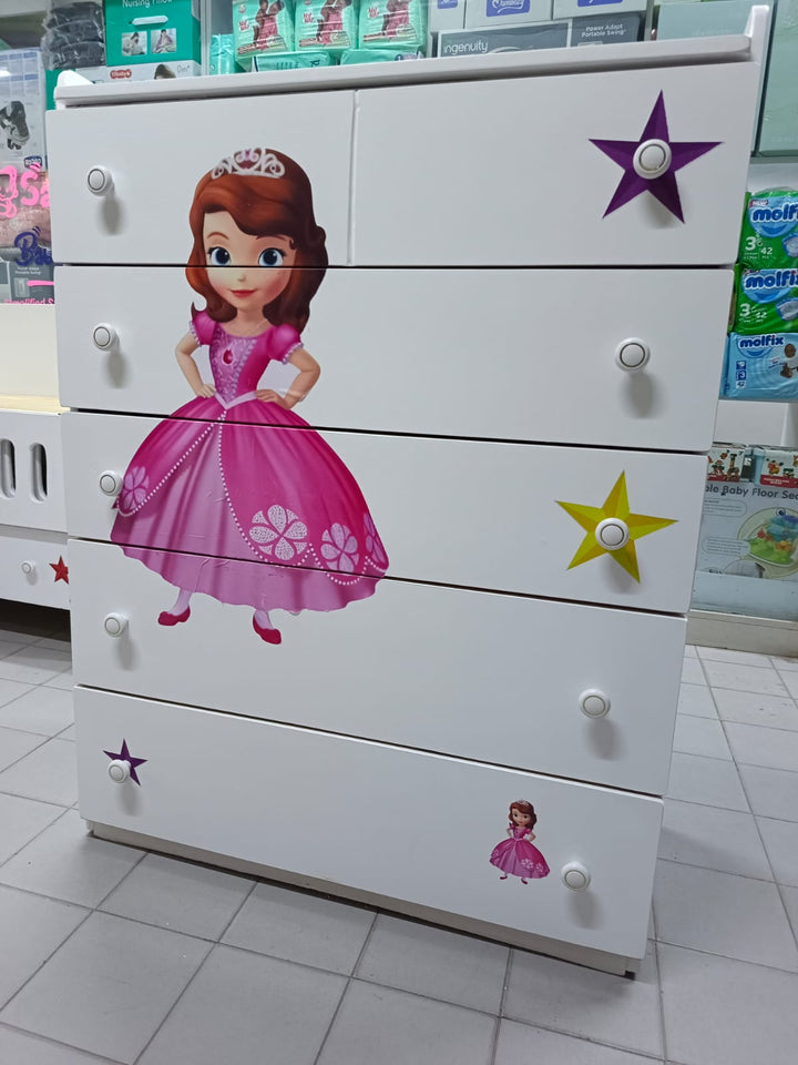 4 x 4 Feet Sofia The First Cartoon theme Chest of drawers