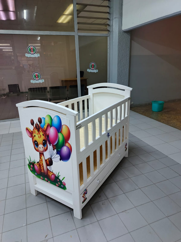 2 x 4 ft Wooden Baby Cot
