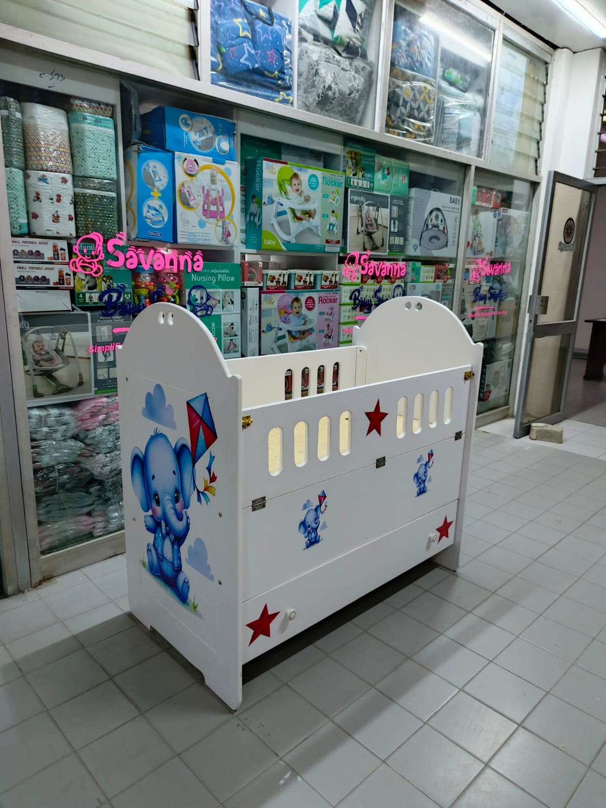 4 x 4 Feet MDF Baby Cot