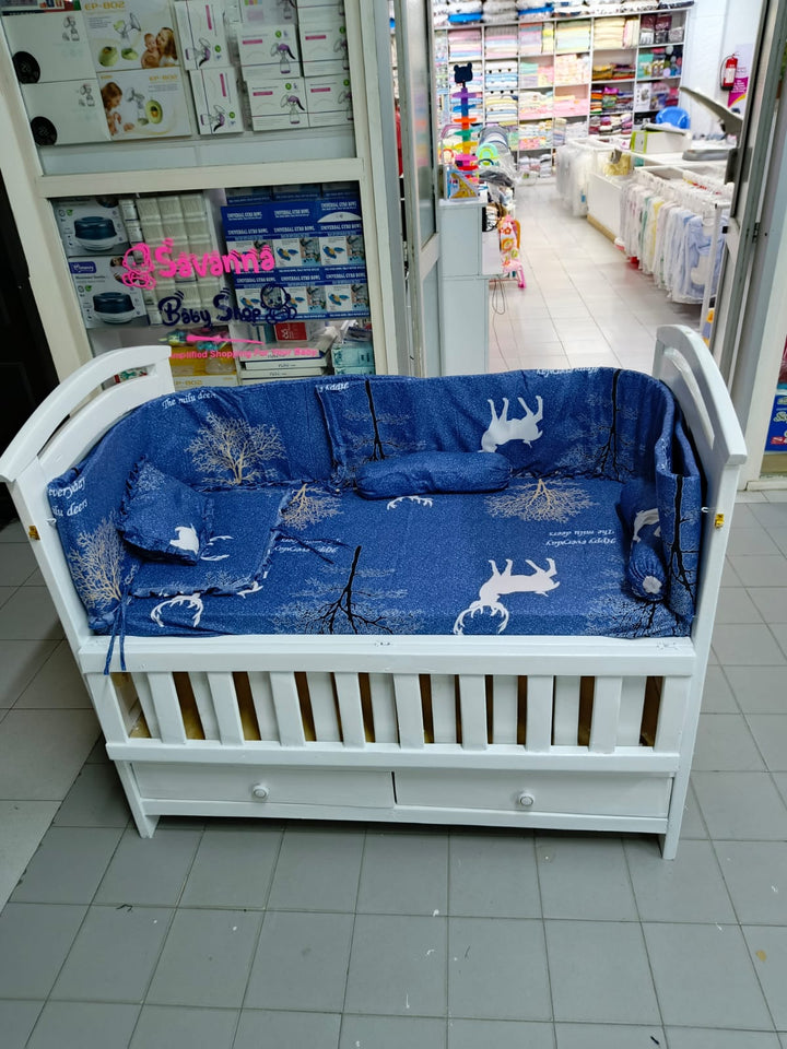 2 x 4 Feet Wooden Baby cot set