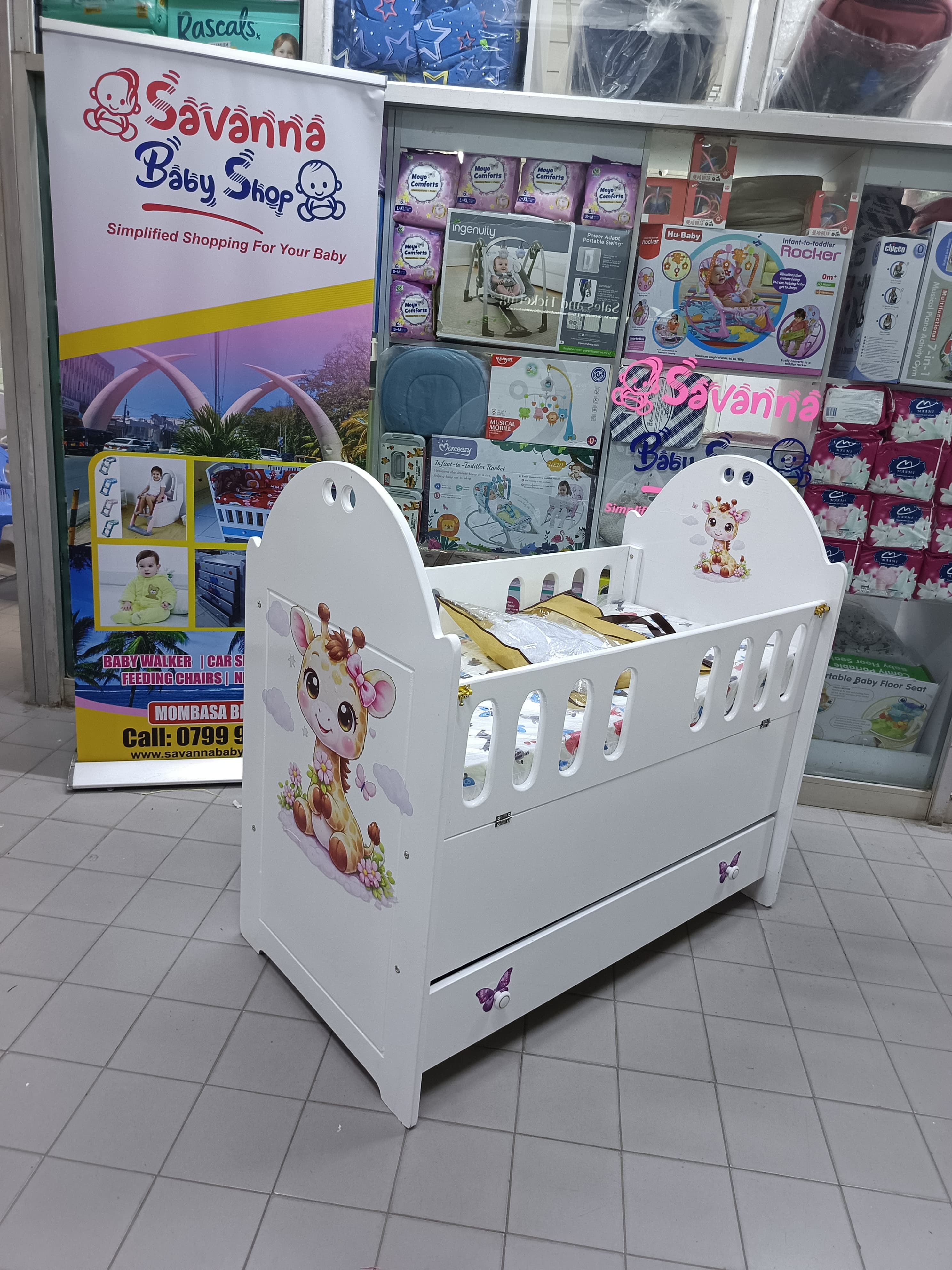 2 x 4ft Mdf baby cot