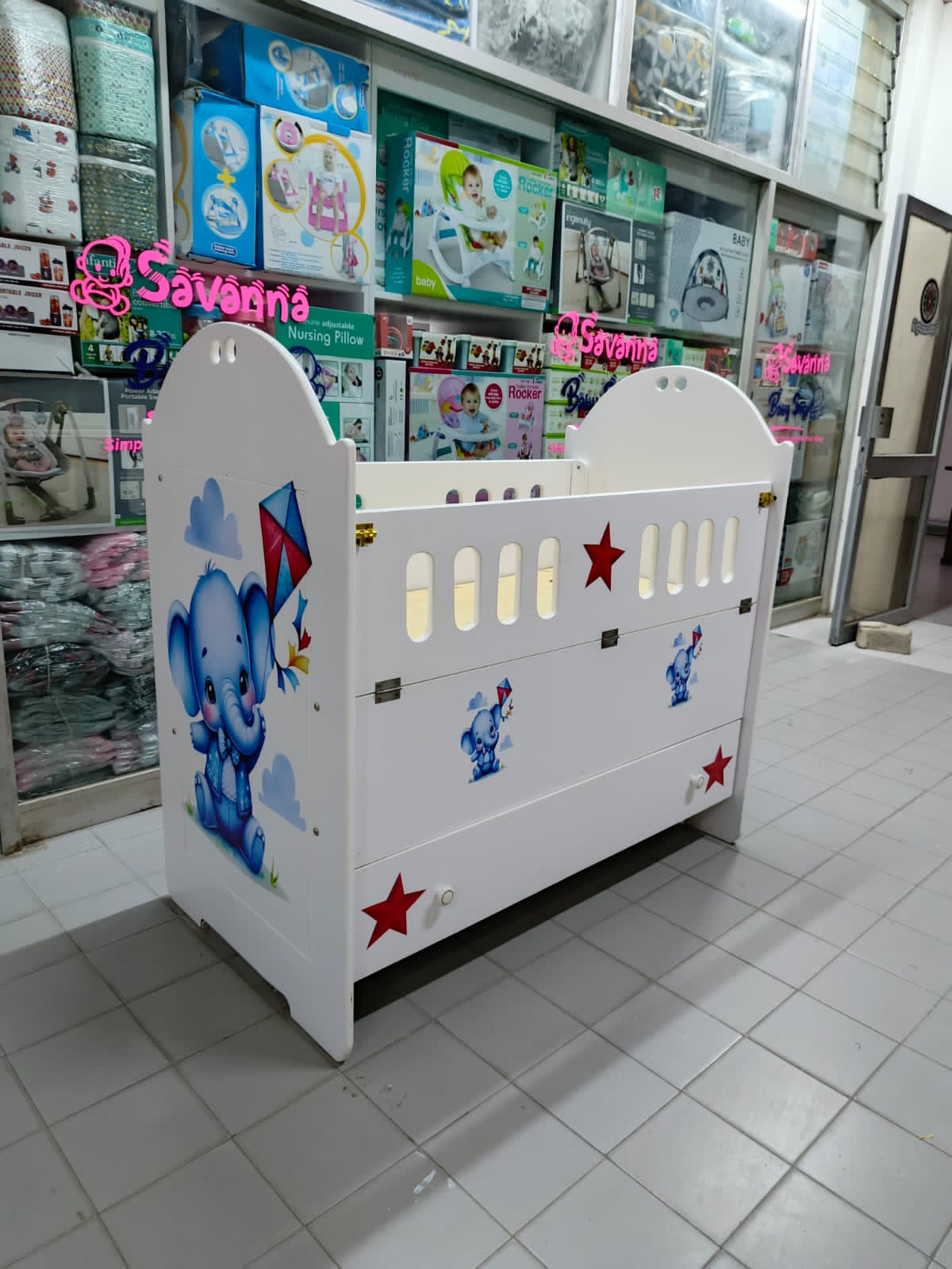 4 x 4 Feet MDF Baby Cot