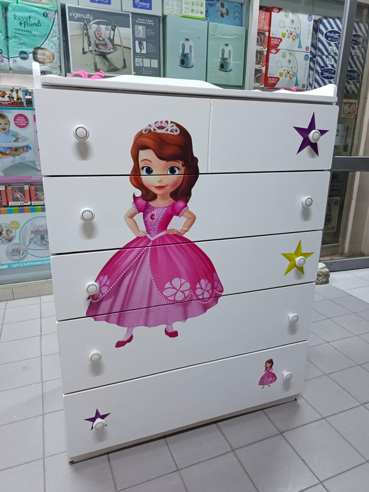 4 x 4 Feet Sofia The First Cartoon theme Chest of drawers